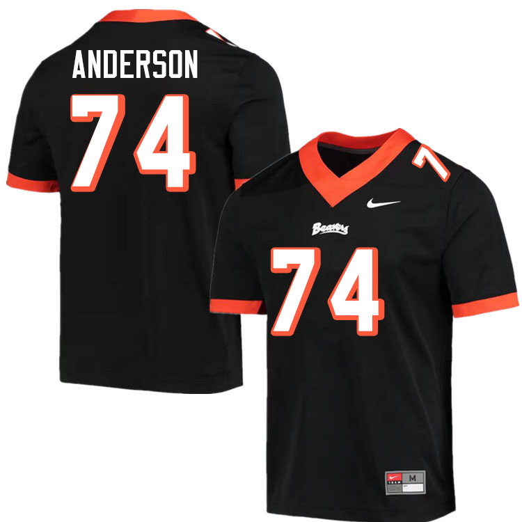 Men #74 Jacob Anderson Oregon State Beavers College Football Jerseys Stitched-Throwback